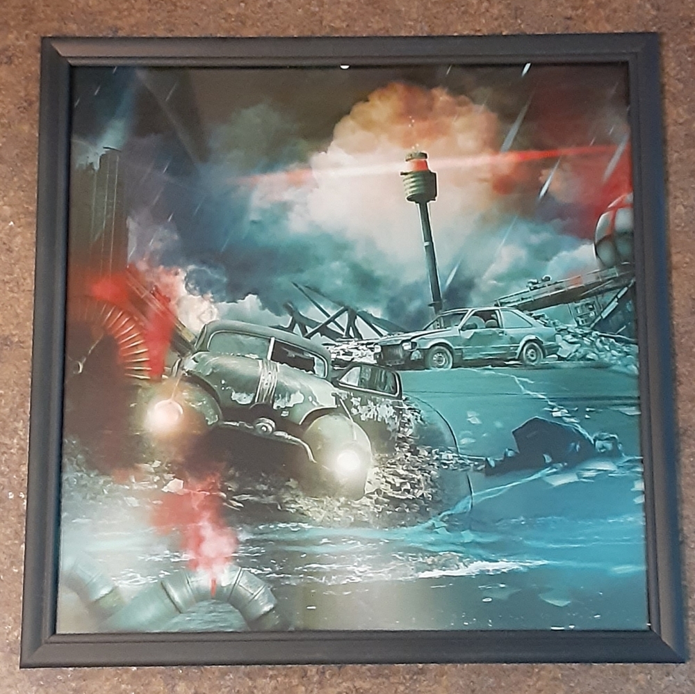 Dystopia "Apocalypse" 12" x 12" Framed Wall Art -